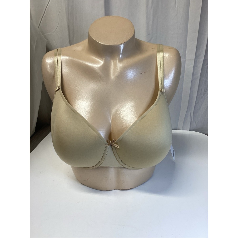 NWT Chantelle Women's 32f  Basic Invisible Smooth Custom-Fit Bra 1241 Nude